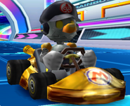 Robo Mario (Mario Kart Arcade GP) is a robotic clone of Mario.