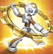 Gearshift (Skylanders) can user her Traptanium Gear to trap enemies and infuse it with Tech in order to switch it into different modes and create miniature gears to aid her attacks.