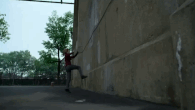 ...and running off a wall performing a backflip.