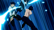 Gray Fullbuster (Fairy Tail) is a proficient swordsman, able to wield ice magic blades with masterful dexterity.