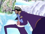 The Jet Dials that Gedatsu (One Piece) has attached to his elbows allow him to strike his enemies at blurring speeds. The only downside is the impact creates holes in his clothing.