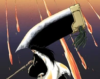Zaraki Wielding Nozarashi.png (3.26 MB) Kenpachi Zaraki (Bleach) managed to gain harmony with his Zanpakutō, Nozarashi, after he realizes his true strength, which allows him to gain its full potential and communicate with the spirit.