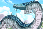 Nola (One Piece) is an enormous python who has been living in the ancient city of Shandia for over 400 years