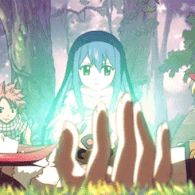 Troia.gif (433 KB) Wendy Marvell (Fairy Tail) using Sky Dragon's Healing Spell.