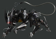 The Bladewolf (Metal Gear Rising: Revengeance) with retractable blades at its paws.