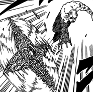 Shin Uchiha (Naruto) controlling any weapons he places a mark on.
