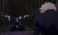 Isshin Kurosaki (Bleach) uses the Kaikyō Kotei to stop the Koryu flow in the Dangai.