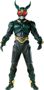 Ryo Ashihara (Kamen Rider Agito) transforms into an incomplete and feral version of Agito, Kamen Rider Gills,...