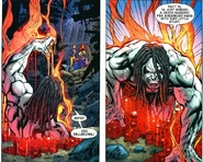 Lobo (DC Comics) is banned from death and can regenerate from even being reduced to a puddle of blood, which grants him complete immortality.