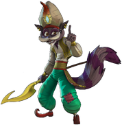 Salim Al-Kupar (Sly Cooper), an anthropomorphic raccoon.