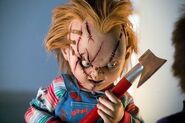 Chucky/Charles Le Ray (Child’s Play) used a Voodoo magic spell able to transfer his soul not just into toys like the Good Guy dolls but also into humans' beings as a form of possession.