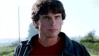 Clark Kent (Smallville) using his Heat Vision.