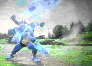 Machamp (Pokémon) being a Fighting Type, rely on their massive strength in combat.