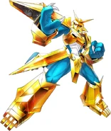 Magnamon (Digimon) is one of the Digimon who can fly despite lacking wings.