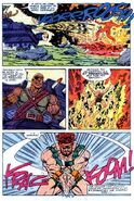 Hercules (Marvel Comics) uses his tremendous strength clap to extinguish an inferno.