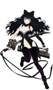 Blake Belladonna (RWBY) is a cat Faunus, and thus has feline traits such as cat ears and a taste for fish.