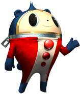 Teddie (Persona 4) is a Shadow who took the form of a bear mascot costume and grew a human body in order to bond with humans...