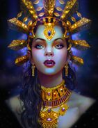 Akasha was the first vampire in existence. She is known among vampires as the "Queen of the Damned" (Vampire Chronicles)