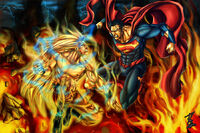 Goku vs superman commission by qbatmanp-d4be9yo