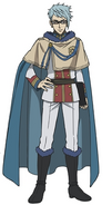 Klaus (Black Clover) is a Magic Knight that specializes in Steel Magic.