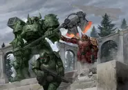 ...while the Krorks (or Brain Boyz, to the Orkz' account) are acutely aware of this power. Being the progenitor of the Orkz, are tailor-made for War by the Old Ones, their connection to the Warp was one of the greatest tools on the Krork's arsenal.