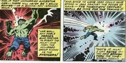 Punched-thru-a-time-storm.jpg (98 KB) When being empowered by gamma radiation, The Hulk (Marvel Comics) can use it to mess with the fabric of reality just by punching it, especially spacetime itself.