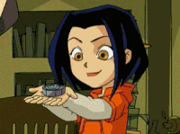 Jade (Jackie Chan Adventures) using the Sheep Talisman to use astral projection.
