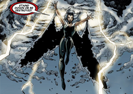 Ororo Munroe/Storm (Marvel Comics) can control the atmospheric elements and intergalactic mediums.