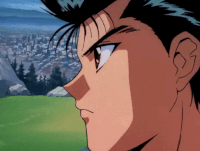 Yusuke Urameshi (Yu Yu Hakusho) is a spiritually-endowed human-demon hybrid who was taught the use of Spirit Energy by Genkai. Since then, he is able to manipulate his Spirit Energy to increase his natural abilities, sense Spirit Energy, and use it to project his trusty Spirit Gun.