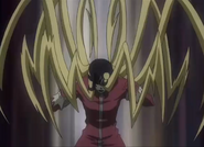 Jasdevi (D.Gray-Man) can manipulate his body through manifesting his imagination.