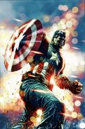 Steve Rogers/Captain America (Marvel Comics) had his natural senses pushed to the peak of human potential.