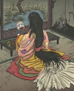 Ao Nyobo (Japanese Folklore) are man-eating ghost-hags.