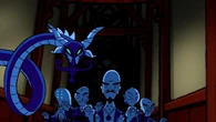 The Sapphire Dragon (Xiaolin Showdown) has no understanding of right or wrong or good or evil, its only purpose is to turn everyone and everything, good, evil or indifferent, into a sapphire statue.