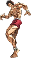 By combining his highly adaptive mixed martial arts with his superhuman physical prowers, Baki Hanma (Baki The Grappler) can fight on a truly inhuman level.