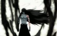 Ichigo Kurosaki (Bleach) becoming one with Zangetsu and his Inner Hollow for the Final Getsuga Tensho, which would deprive him of his Shinigami powers after.