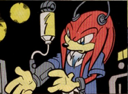 Locke (Archie's Sonic the Hedgehog) performing genetic experiments on himself.