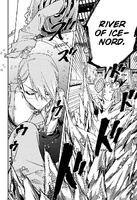 Chikutoge Togeice (Madan no Ichi/Ichi the Witch); casting "Nord" to generate a path of icicles.