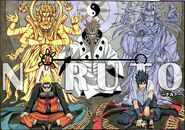 Using his Rinnegan power over Samsara, Hagoromo Otsutsuki (Naruto) can summon souls from the afterlife and control them via a combination of the Ningendo/Human and Gedo/Outer Path.