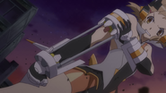 Hibiki Tachibana's (Senki Zesshō Symphogear) Armed Gear, Gungnir, can manifest in the form of a fist...