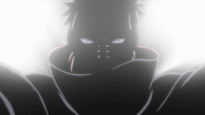 Nagato/Pain (Naruto) using Shinra Tensei/Almighty Push to destroy the Leaf Village.