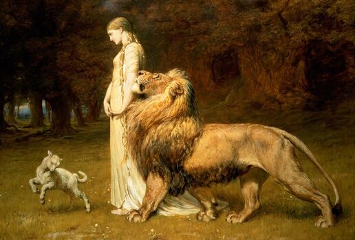 Una (Faerie Queene) and the Lion