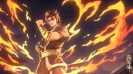 Wenren Yixuan (Fog Hill if Five Elements) possesses the ability to generate massive amounts fire and wield in a wide variety of ways, ranging from concentrated bursts of flames for propulsion or offense, to even as a semi-tangible substance as seen in his battle with Chen Shou...