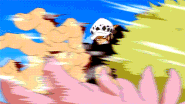 Doflamingo's reflexes.gif (998 KB) Donquixote Doflamingo (One Piece) dodges Law's high speed Mes technique.