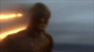 Flash (The Flash) can move at such absolute speed that he can travel through time and space.