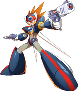 Axl's Axl Bullet (Mega Man X series) is his signature choice of auto-firing dual pistols capable of rapid fire action to damage weaker Reploids.