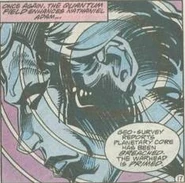 Nathaniel Adam/Captain Atom (DC Comics) uses his quantum field connection in order to bolster his sense of hearing.