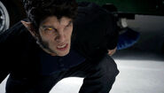 Scott McCall (Teen Wolf) has strength, speed and stamina superior to most alphas as true alpha status.