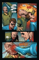 Having trained his strength to the peak levels, James Bucky Barnes's (Marvel Comics) possesses enough strength in his legs to kill a man with one kick.