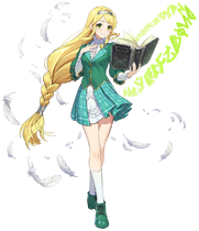 Clarissa "Claris" Snowflake (Sakura Wars) is a practitioner of Libromancy, allowing her to wield and control magical grimoires and the spells within.