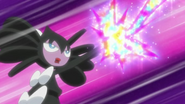 Gothitelle (Pokémon) Using Psybeam.